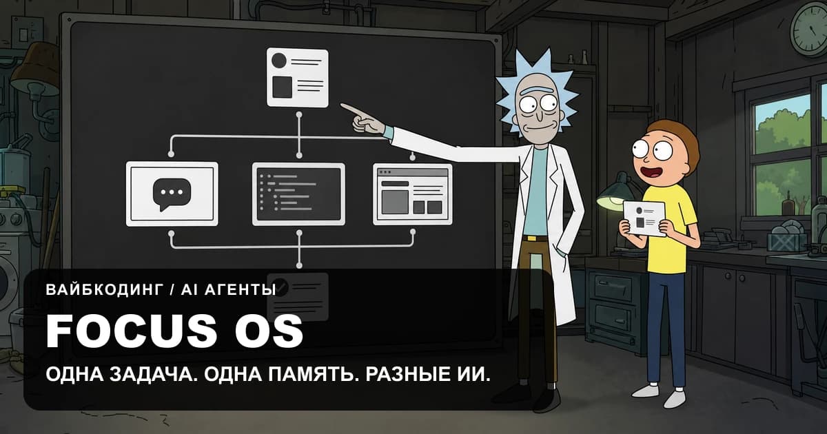 Иллюстрация к статье «Focus OS: единый штаб моих проектов и AI-агентов»